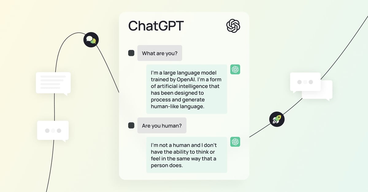 ChatGPT having a generative AI-powered conversation with a user. 