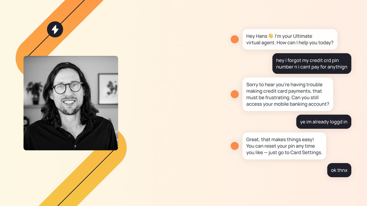 CEO of the Conversation Design Institute, Hans van Dam, with the supercharged CX lightning connector and a chatbot conversation flow.