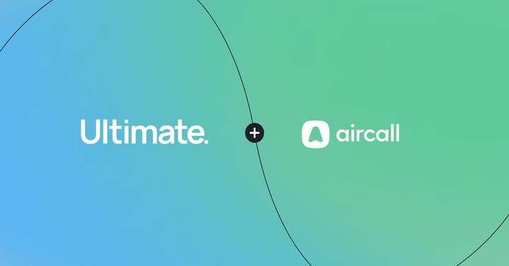 The Ultimate and Aircall logos with a plus icon.