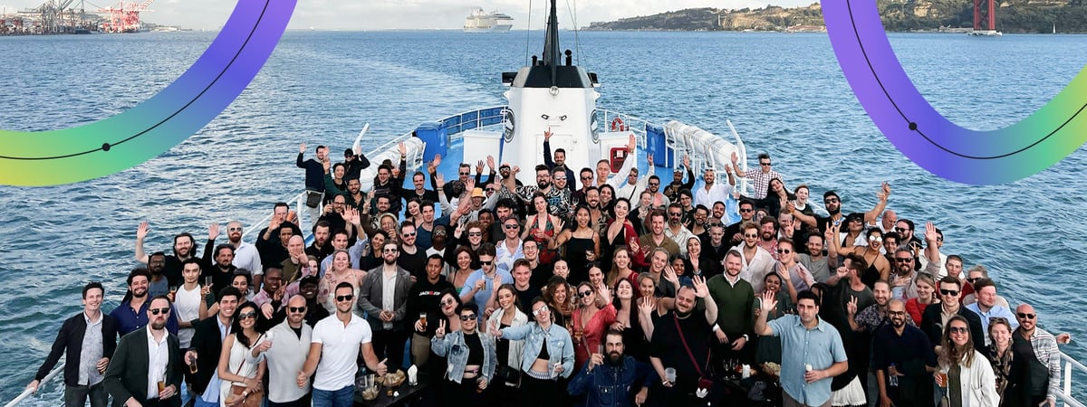 The Ultimate team on a boat.